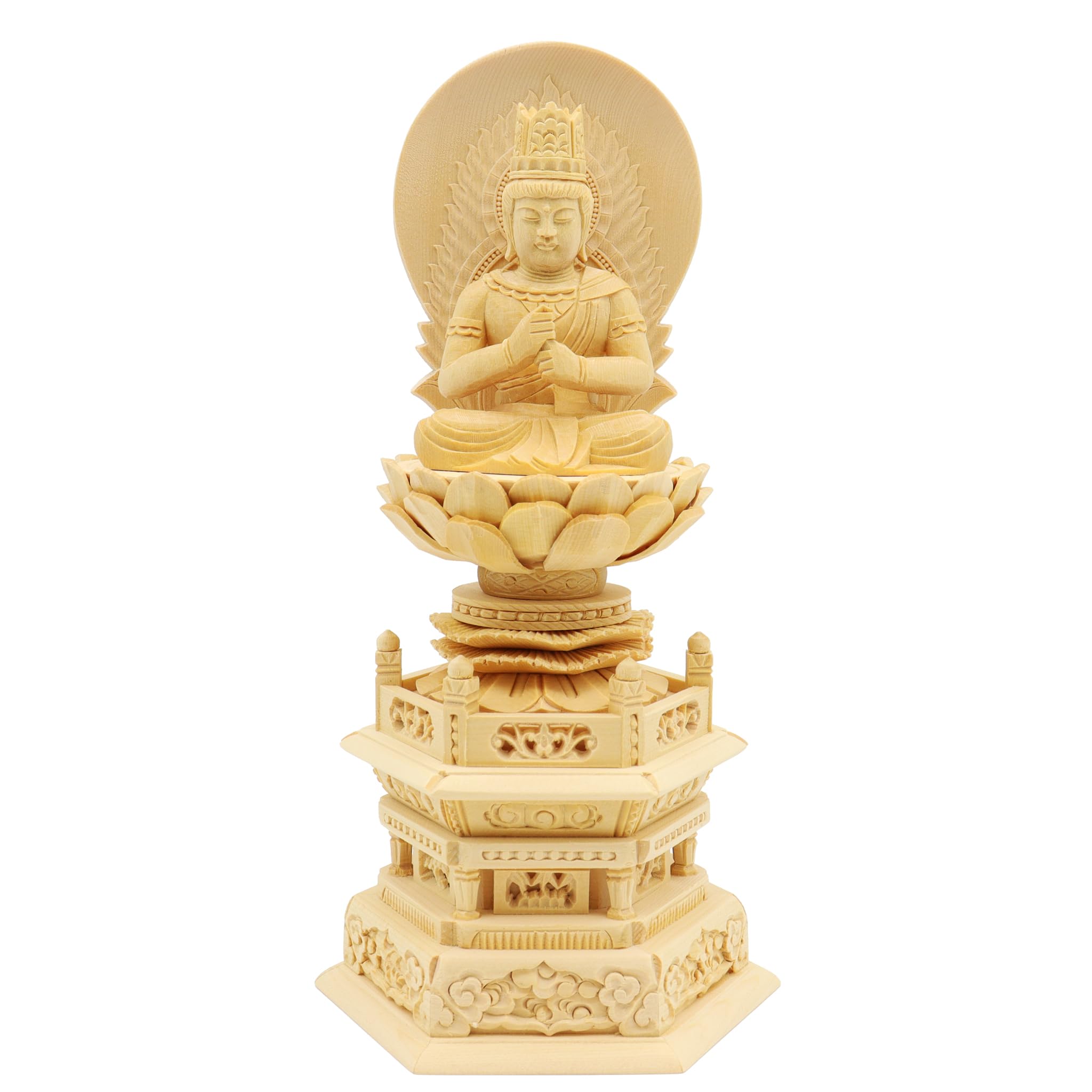 

Kurita s Specialty Buddha Statue [Nyorai] Seated Vairocana (Vajrayana) 2.0 inches (total height 23cm, width 11.5cm, depth 8.5cm) High-quality