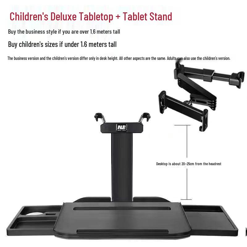 Składany stolik na tylne siedzenie do samochodu - Przenośna powierzchnia do jedzenia, nauki lub na laptopa