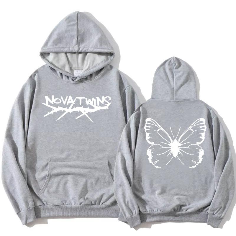 Nova Twins BLACK ROSES HOODIE Long Sleeve Fashion Printing Sweatshirt Autumn Fleece Women Men Pullovers Graphic Clothing Female