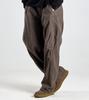 Beoteunseoul Utility Curved Cotton Banding Pants (Dark Brown)