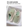 Cotton Slippers for Women, Autumn and Winter, Indoor, Anti Slip, Household, Couple, Woolen Slippers for Men, Winter Cotton Shoes