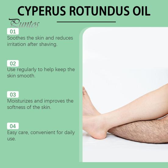 1/2 Stück 60 ml Cyperus Rotundus-Öl für Männer und Frauen, Haarentfernungspflegeöl, reduziert das Körperhaarwachstum, Feuchtigkeitscreme für die Haut, natürliche Pflanzen, nährender Hautschutz