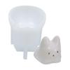 Versatile 3D Pudding Cat Candle Molds Non-Toxic Easy To Clean Durable Eco-Friendly Silica Gel