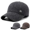 Winter Middle-Aged and Elderly Hat Men's Outdoor Baseball Cap Father Velvet Thick Cold-Proof Warm Ear Protection Cotton Cap