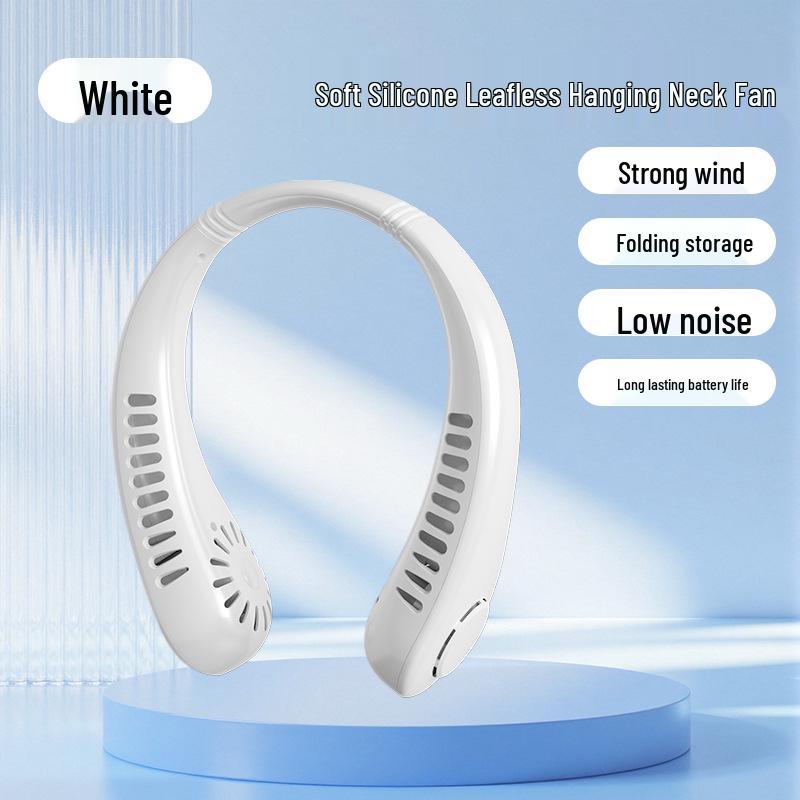Leafless USB Neck Fan: High Power, Low Noise, Portable Turbine for Outdoor Cooling