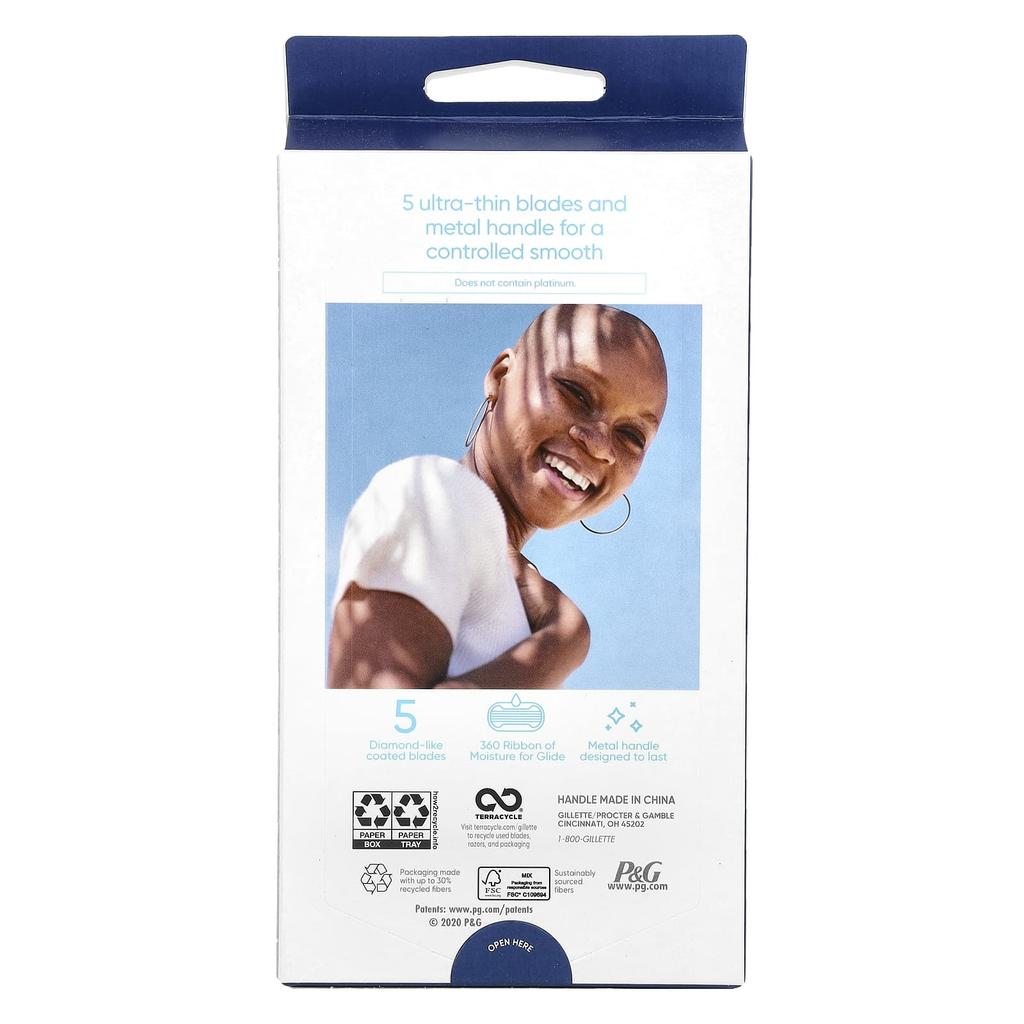 Venus, Deluxe Smooth Platinum, 1 Razor, 2 Cartridges