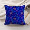 Cocktail Pattern Cushion Cover Soft Short Plush Pillow Cover Smooth Cozy Texture Aesthetic Cushion Case Home Decor
