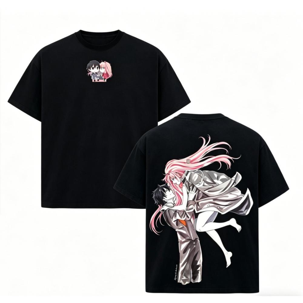 Darling in the Franxx Zero Anime Lover T shirt Year round clothing personality Clothes Plus Size Unisex New Model Couples high quality soft