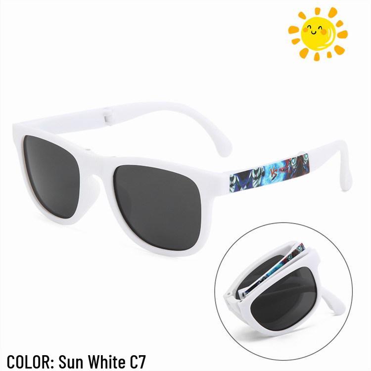 Kids' Foldable Polarized UV Protection Cartoon Sunglasses - Unisex & Comfortable