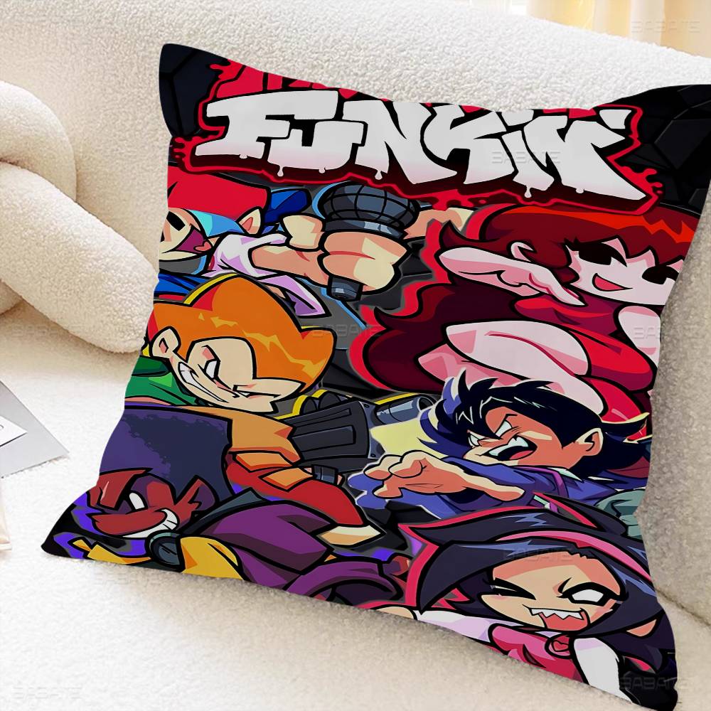 Games Friday Night Funkin Cushion Cover Polyester Sofa Cushions Decorative Throw Pillows Home Decoration Pillowcover