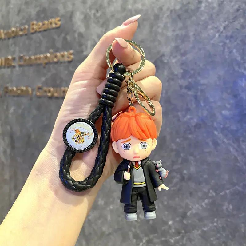 Non-Toxic .Harry Hogwarts Keychain Cute Cartoon Character Car Hanging Ornament Backpack Gift For Fans Kids Bag Keys Bag Decoration