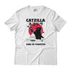 Fun “CATZILLA” Graphic T Shirt - King of Pawster, Black Cat Godzilla Design