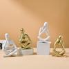Nordic Style Reading Sculpture Modern Resin Figurine Ornaments The Thinker Statue  Living Room