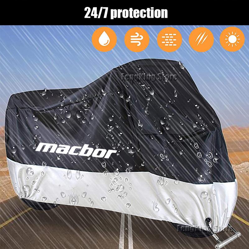 Für Macbor Montana XR5 Motorradabdeckung Wasserdicht Outdoor Motorrad Regen Staubdicht Schnee Sonne UV-Schutz