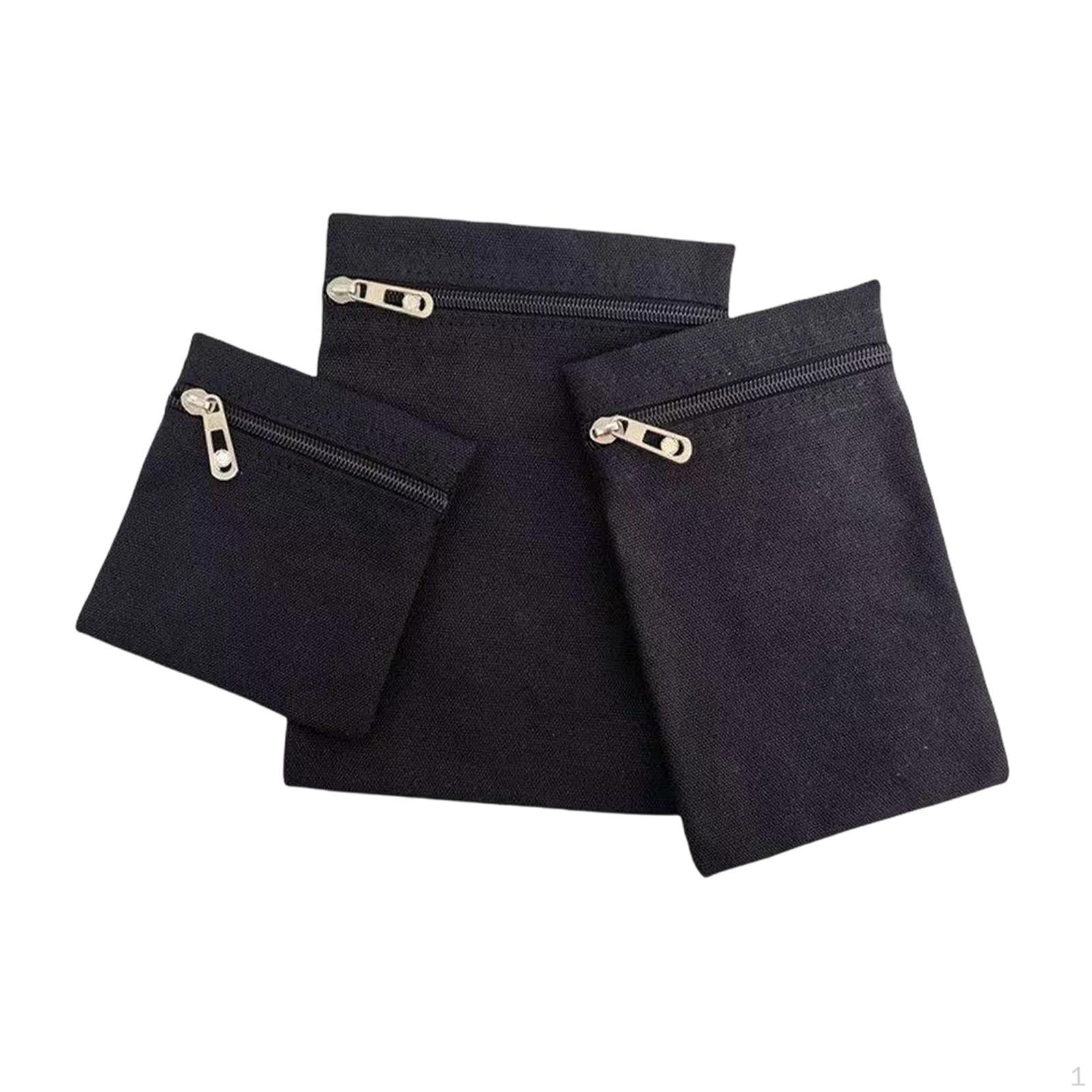 

3x Sew in Side Pocket with Zipper Small Wallet Practical Coat Inside Pockets Travel Security