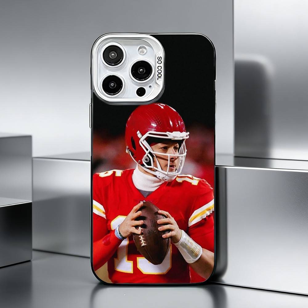 A-American Football P-Patrick Mahomes   Phone Case For iPhone 17,16,15,14,13,12,11 Plus,Pro Max,XS,Colored silver phone case