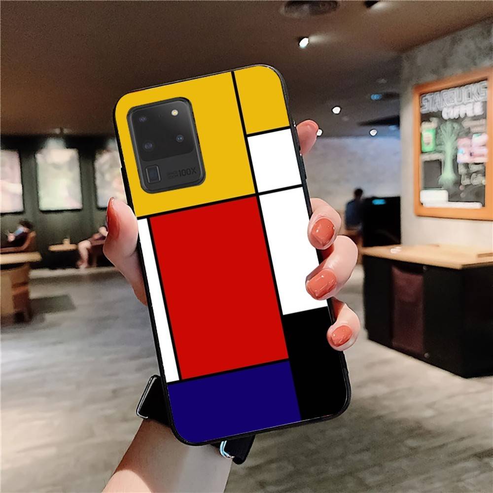 Pattern Abstract Piet Mondrian Phone Case For Samsung S 9 10 20 21 22 23 30 23 24 Plus Lite Ultra FE S10lite Funda