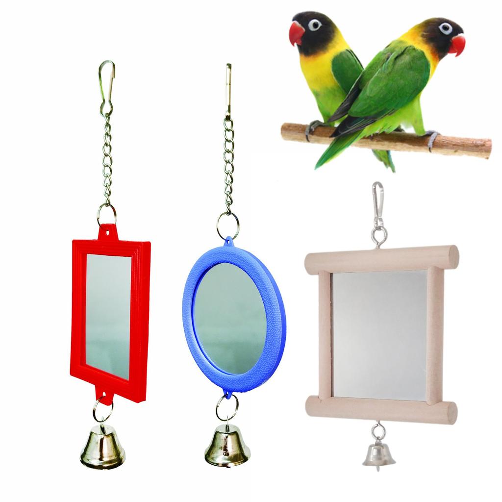 Parrot Toys Square Mirror for Birdcages