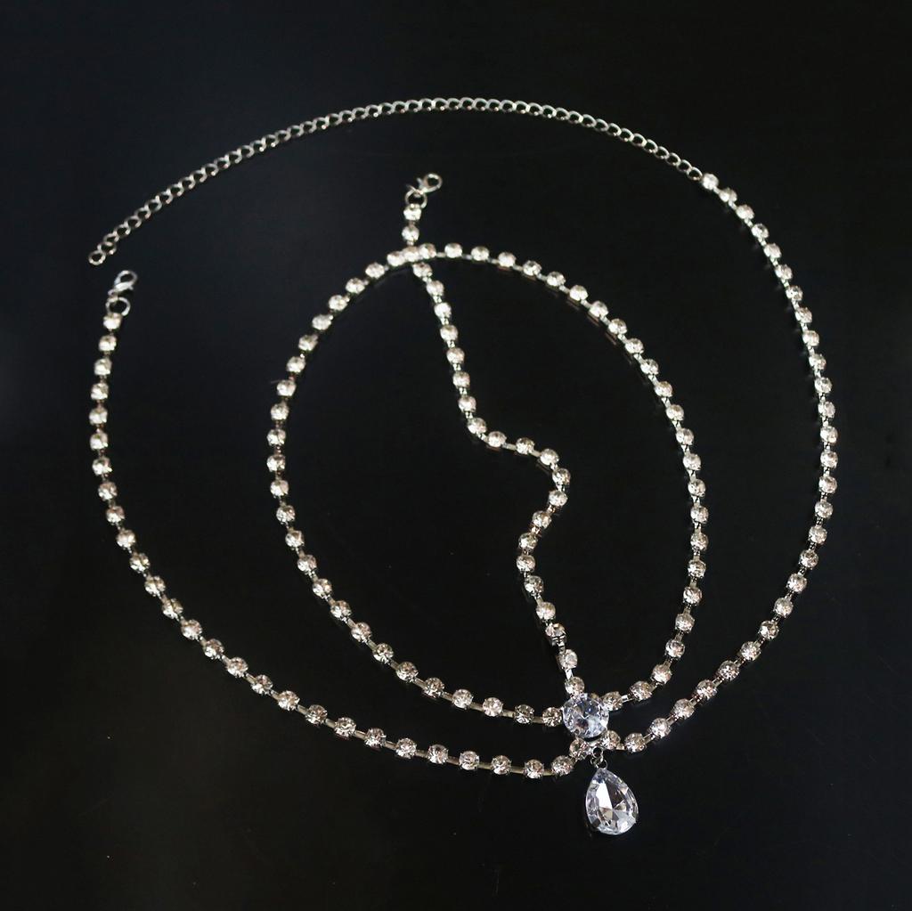 New European And American Retro Bohemian Bridal Headdress With Diamonds, Eyebrow Pendant, Forehead Accessories, Hair Accessories, Hair Chain.