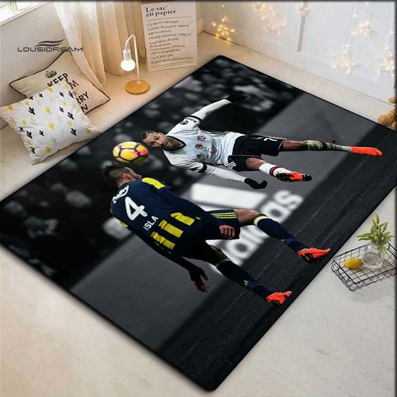 Football Game Scene Print Area Rug Non‑Slip Floor Mat Sport Fan Decor for Living Room Bedroom