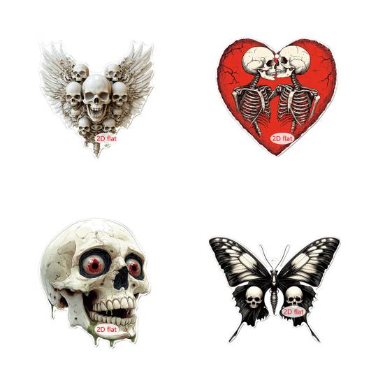 Car Pendant Halloween Series 2D Doll Charm Ghosts Pumpkins Skeletons Festive Car Ornament Auto Rearview Mirror Decoration