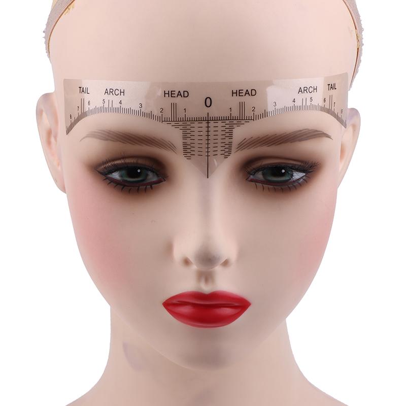 10 Pcs Disposable Eyebrow Ruler Microblading Semi Permanent Eyebrow Tattoo Position Ruler Guide Makeup Stencil Measure Tools
