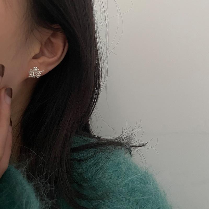 Exquisite Retro Hong Kong Firework Stud Earrings: Stylish, Trendy, and Versatile Accessories for Women