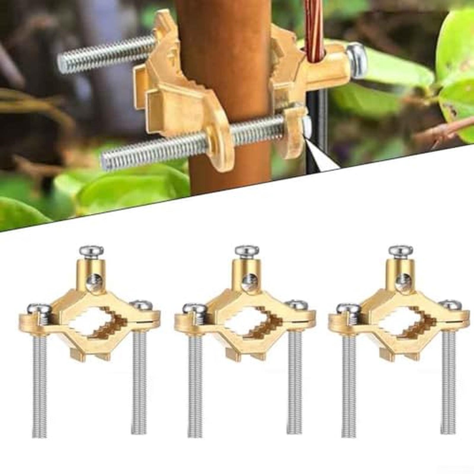 

Ground Clamp 1/2-1 Fitting, 3 Piece Copper Alloy Ground Rod Clamp With Screws Bonding To Water And Steel For Electrical Safety Applications(1PCS) one size жовтий