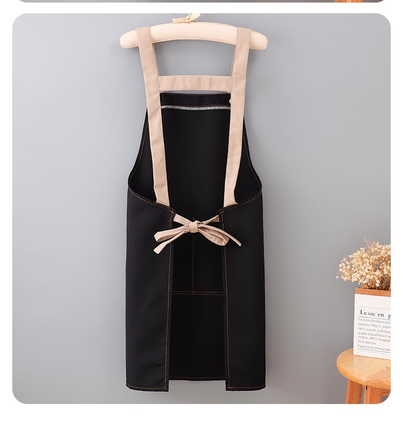 Unisex Waterproof Canvas Waist Apron for Kitchen & Catering - Custom Logo Printing Available
