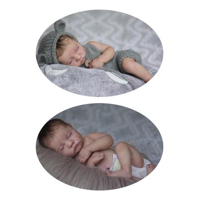 Realistic Reborns Newborn Baby 18Inch Sleeping Infant Silicone Body Boy Girl Baby No Clothes and Accessory Gift Set