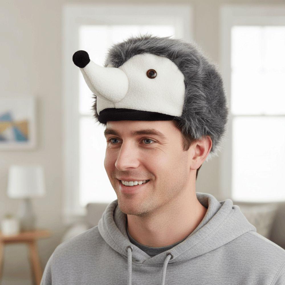 Photo Prop Dressing Up Hedgehog Hat Masquerade Unique Headgear Halloween Role Play Cute Cosplay Hat For Carnivals