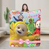 Childrens Cute T-Teletubbies Flannel Blanket Super Soft Throw Blanket for Bedroom Camping Pattern Bedspread Sofa Bed Cover