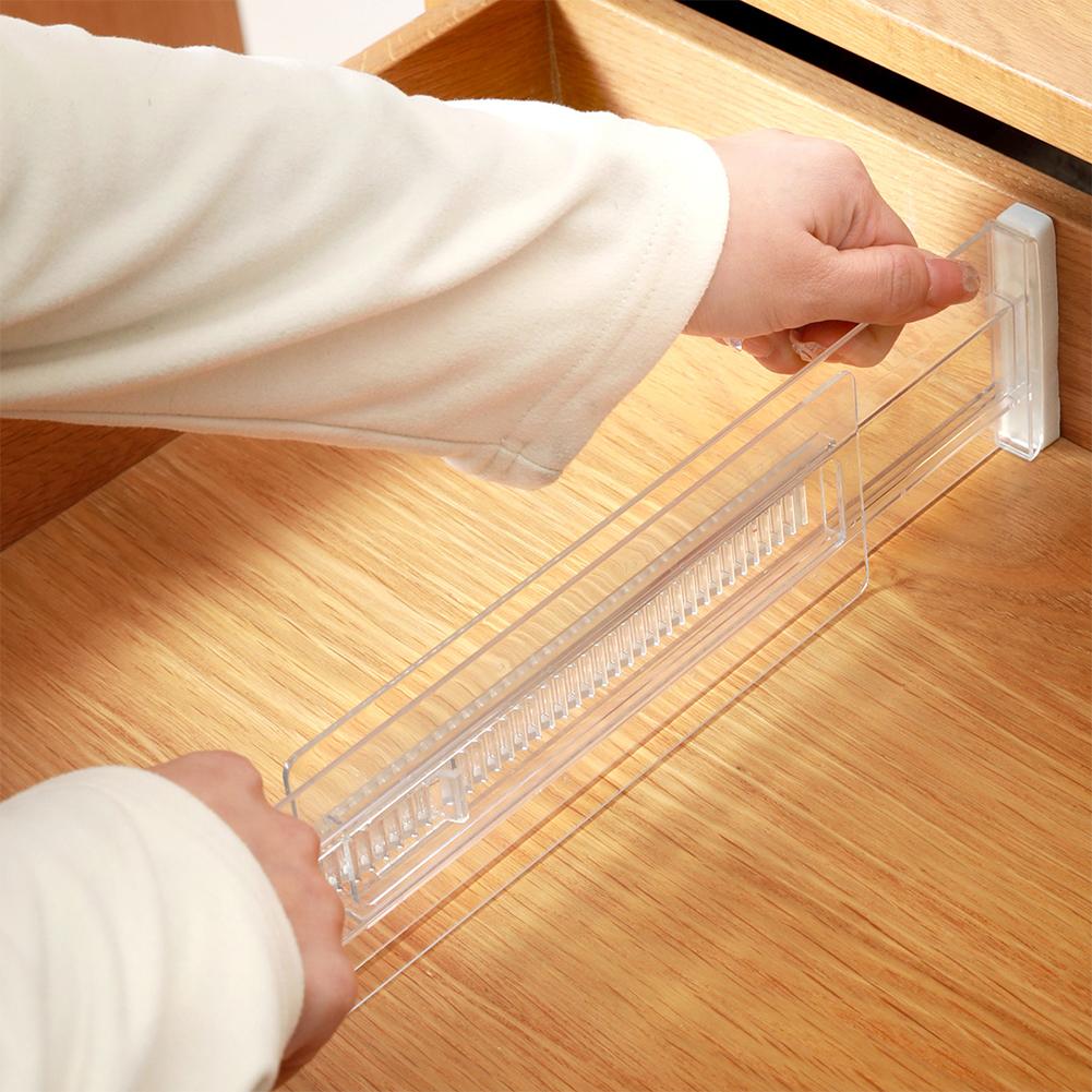 Home Organization Adjustable Drawer Dividers Hassle-free Installation High-quality PS Material For Clothes For Cutlery