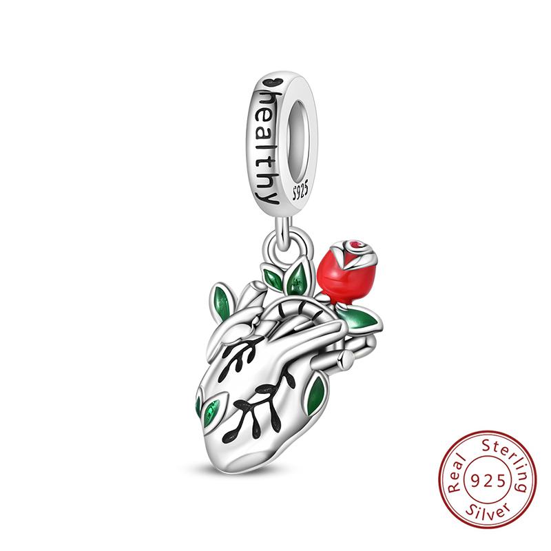 Silve Charms Beads Doctor'S Teeth Dentist Charms First Aid Kit Dangle For Bracelet Occupation Jewelry Gift