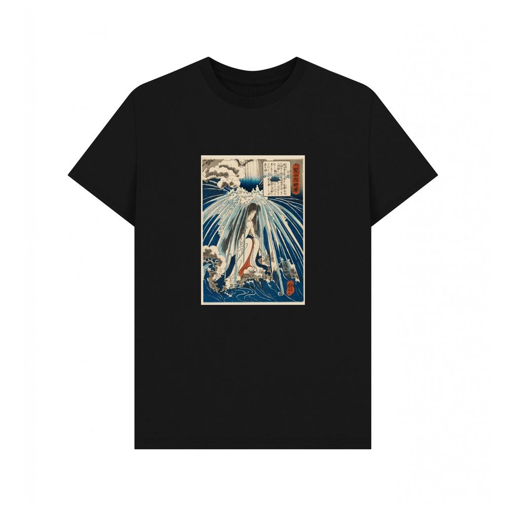 Apoh Unisex Adult Kuniyoshi In The Waterfall Ashmolean Museum T-Shirt