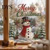 Home Decor Wall Stickers Christmas Window Clings, Removable PVC Decals, Snowy Festive Surface Adhesives Glass for Holiday Party And Store Decorations