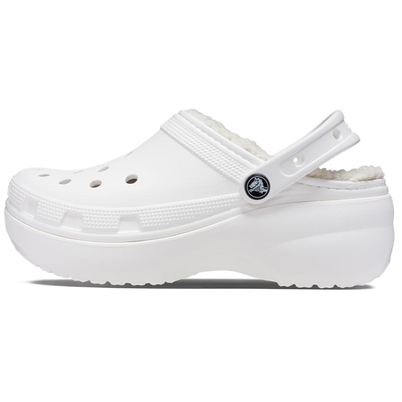

Crocs Classic Platform Lined Clogs White Women s 39-40