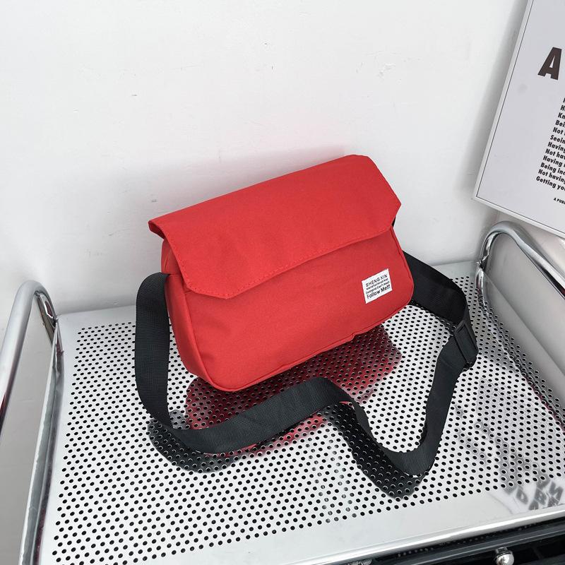 Japanese satchel men's canvas messenger bag simple retro wide shoulder strap messenger bag female literary student shoulder bag