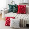 Short Plush Cushion Slipcover Christmas Day Pillow Case Protector Pillowcase  Sofa Decoration