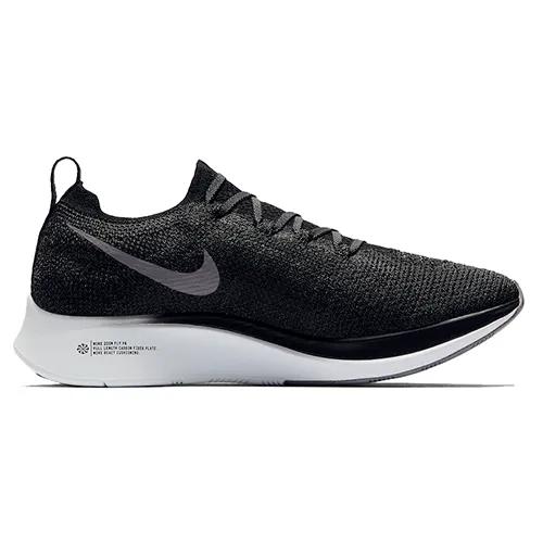 Nike Womens Zoom Fly Flyknit 'Black' (women's sizes) Black / Gunsmoke-White Running Shoes AR4562 081