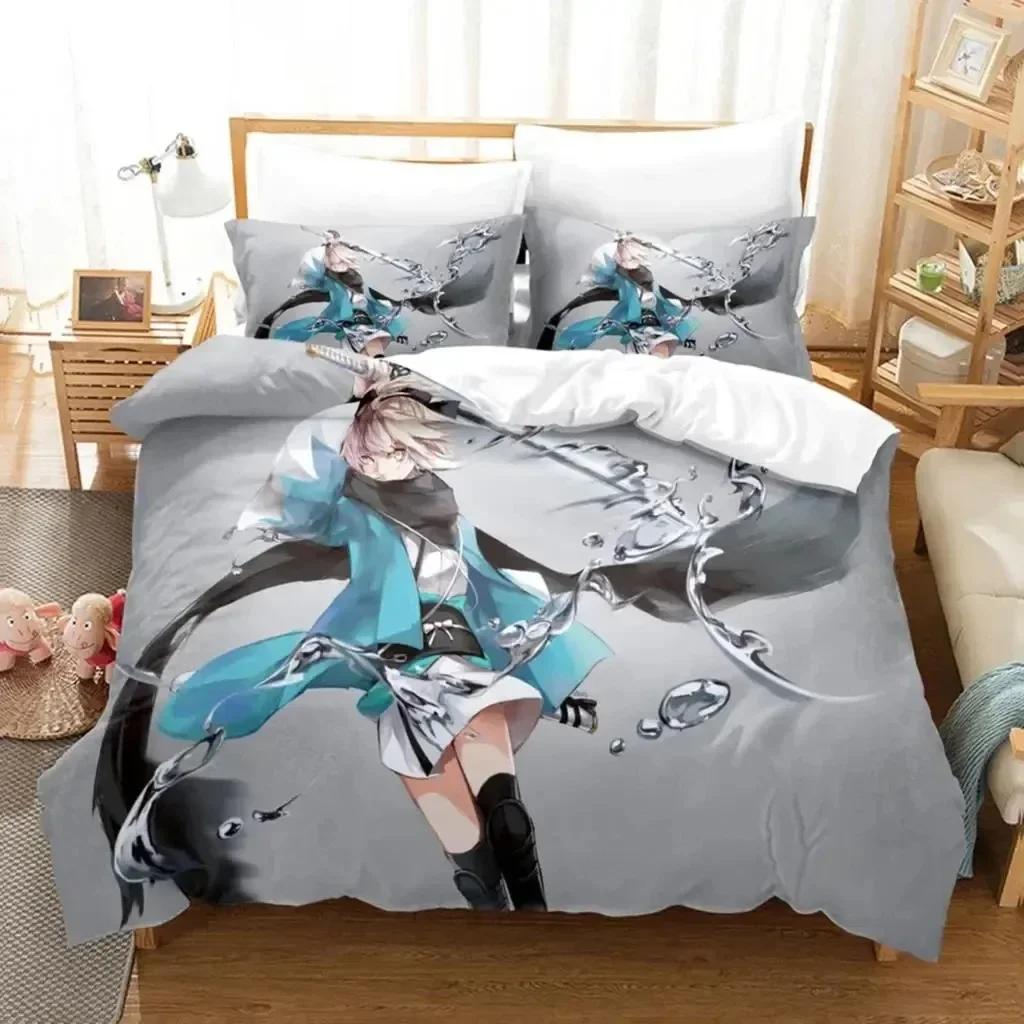 Anime Fate EXTRA Saber Nero Comfortable Duvet Quilt Cover Pillowcase Bedding Set Children Bedroom Decoration Home Textile