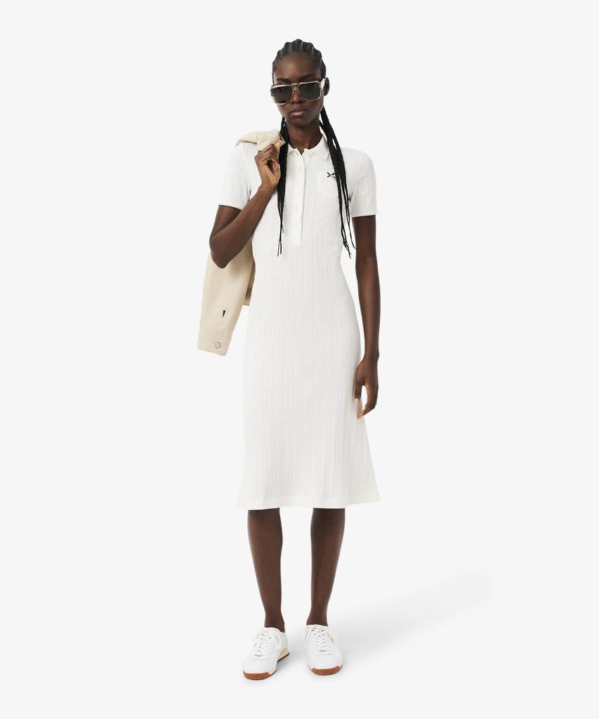 Lacoste Women'S Pointel Polo Short Sleeve Dress Ef6582-56G 70V