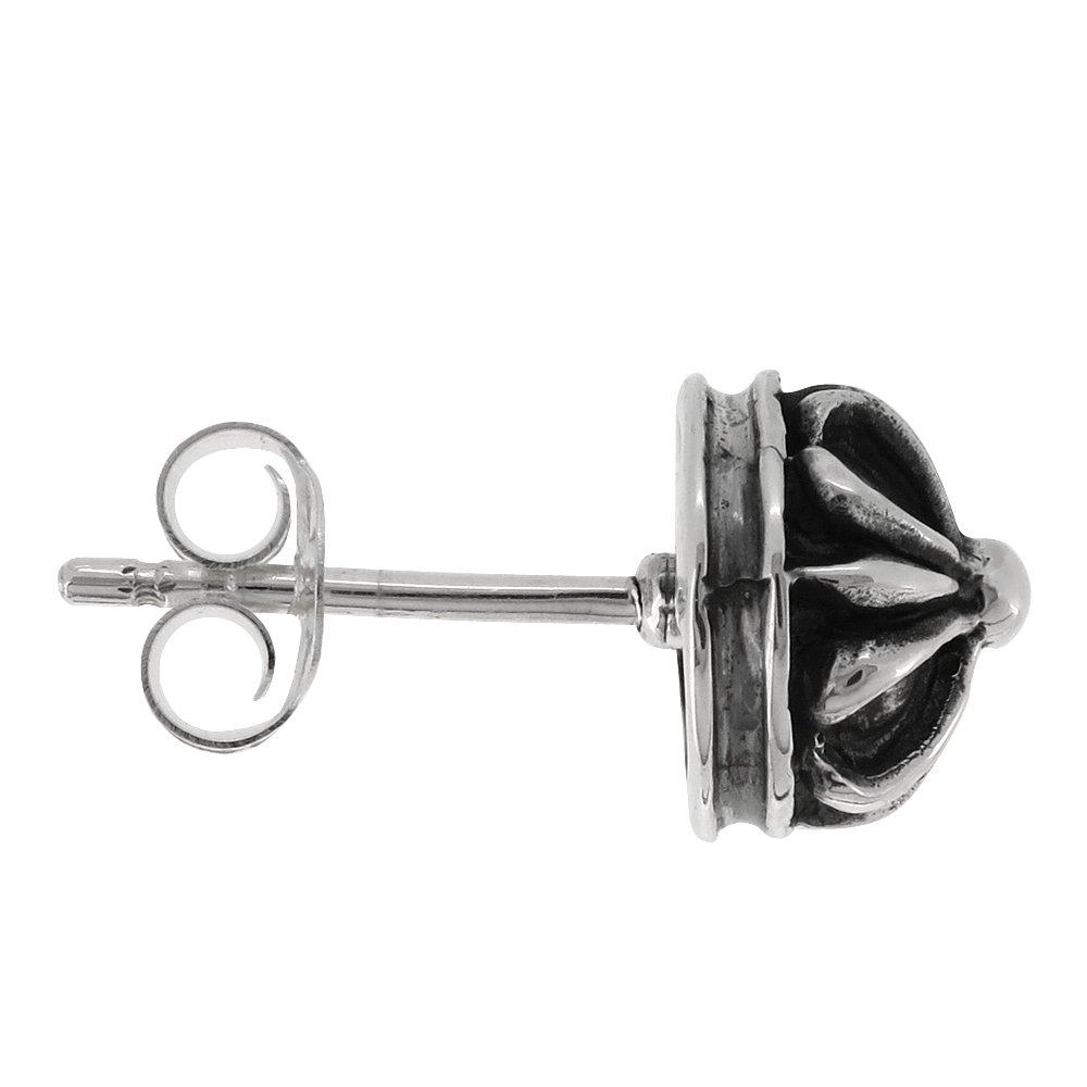 Shinjuku Ginnokura Gothic Cross Crown Sølv 925 øredobber for en (1P øre) Menns