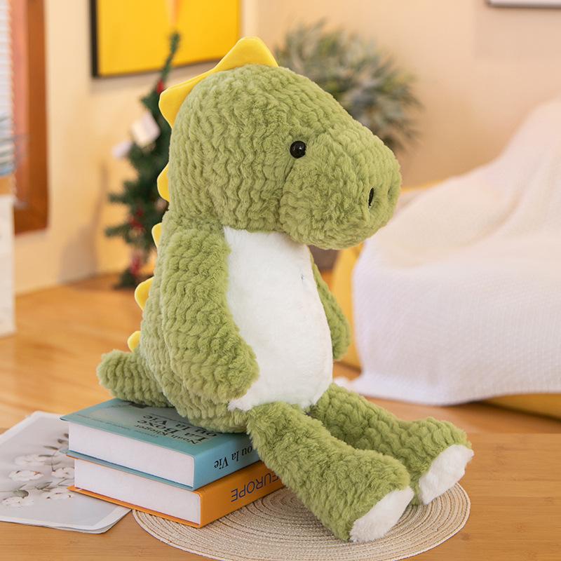 Green small-eyed dinosaur doll sleeping pillow plush doll men and women children birthday gift super soft hug sleeping doll