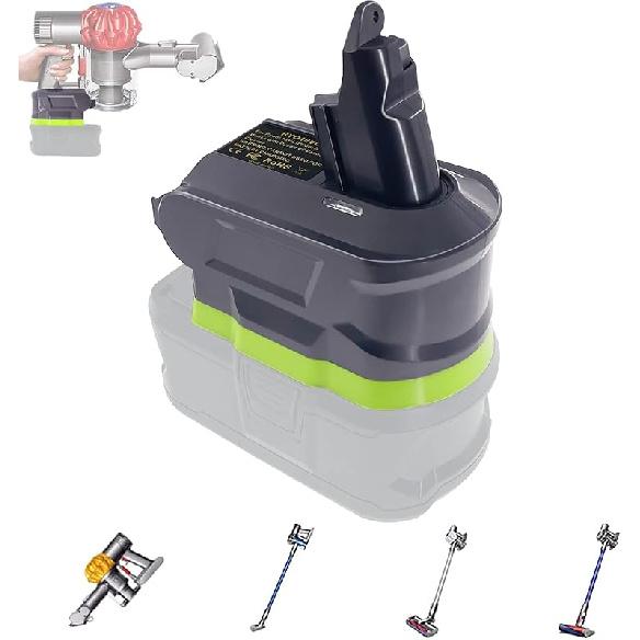 V6 Battery Adapter for Ryobi 18V Lithium Battery Converted for Dyson V6 SV04 SV03 DC59 DC58 DC62 SV09 SV05 Absolute Motorhead Cordless Vacuum Cleaner