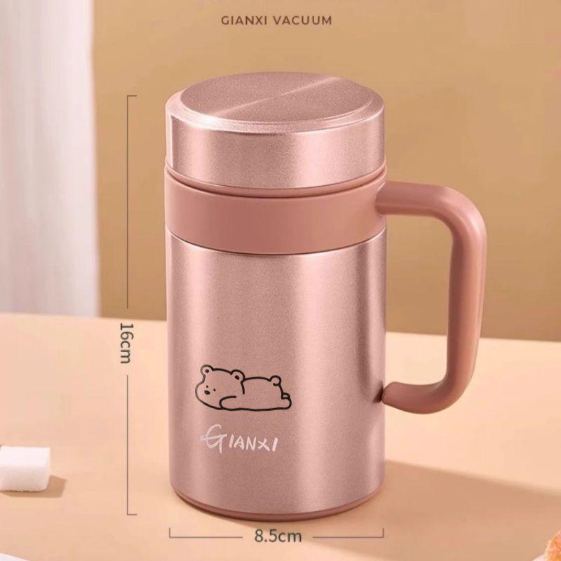 

Gianxi Insulated Cup Female Office Tea Cup 316 Stainless Steel Large Capacity Male With Handle Water Cup 500ml