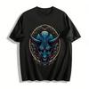 Japanese Style Hannya Mask Print Cool Streetwear Casual Top Pure Cotton T-shirt
