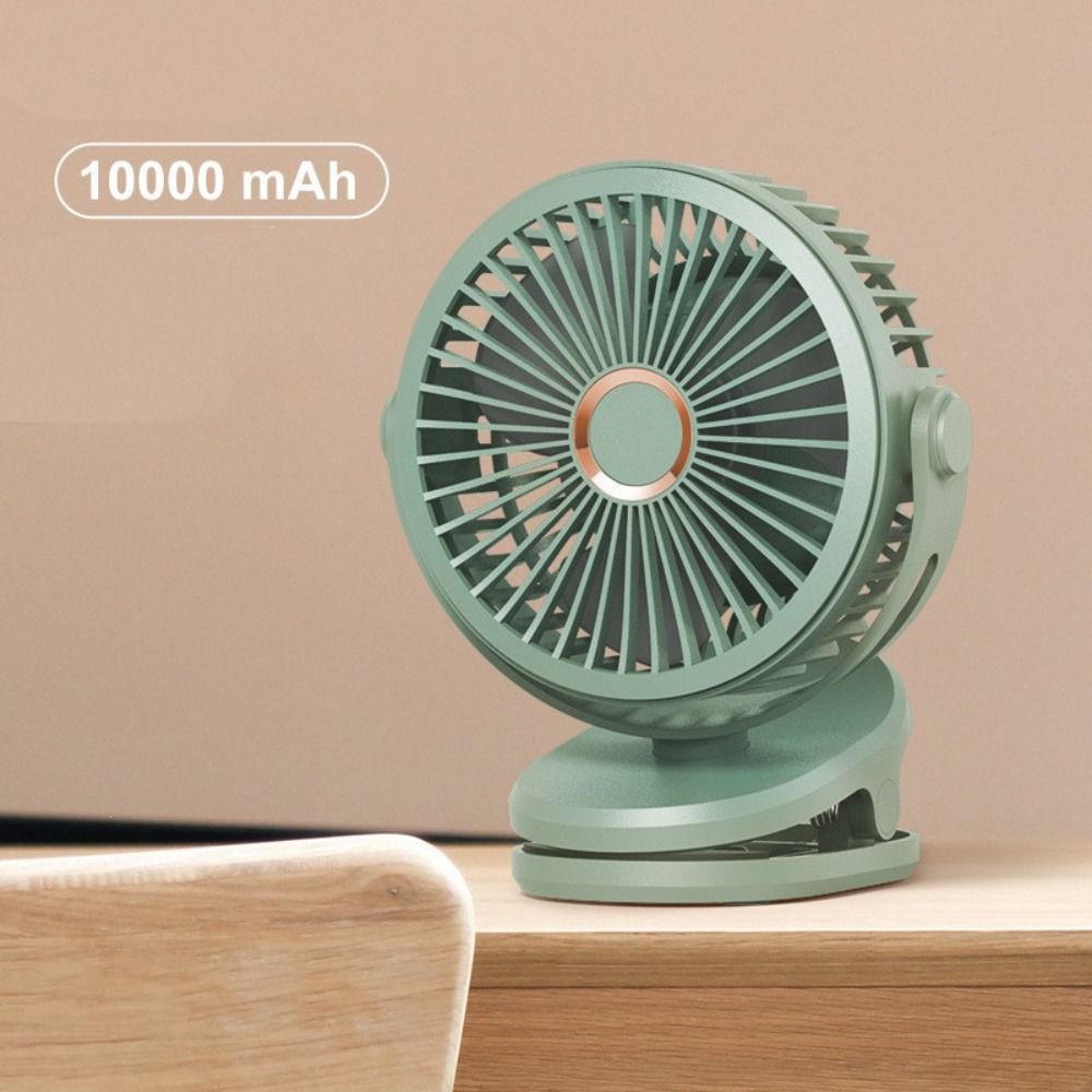 

USB Charging Clip On Fan Rechargeable Air Cooling Fan Portable Cooling Ventilador Fans Home Office зелёный