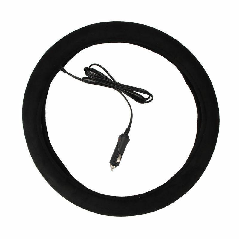 38cm Car Lighter 12V Charger Heated Heating Warm Steering Wheel Cover Universal