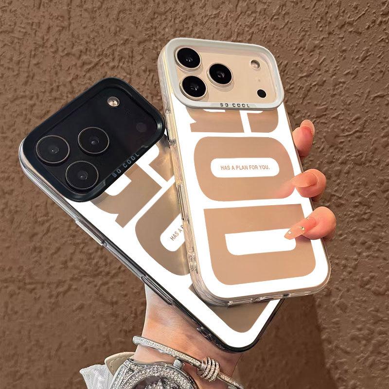 God Letter Print Creative Retro Hard Protective Phone Case For Apple Iphone